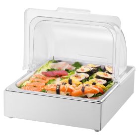 VEVOR Countertop Food Serving Display Container, 1 x 1/2 Pan Stainless Steel Food Serving Tray