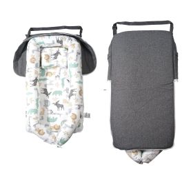 VEVOR Baby Lounger, Baby Nest Sleeper for Newborn, 100% Cotton Breathable & Soft Infant Lounger with Headrest, Double-Sided & Washable Cover