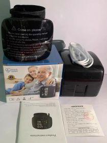 Wrist Sphygmomanometer Rechargeable Blood Pressure Meter Wrist Blood Pressure Eter Smart Touch Screen Blood Pressure Meter Household Electronics (Option: Wrist Black Spanish Voice-USB)