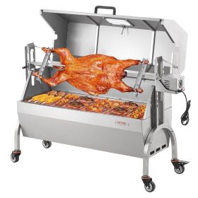 VEVOR Roaster Spit Rotisserie BBQ Grill Pig Lamb Chicken Roaster 52W 198LBS (Type: Fully covered type, size: 46 inch)