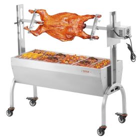 VEVOR Roaster Spit Rotisserie BBQ Grill Pig Lamb Chicken Roaster 52W 198LBS (Type: Standard Type (With Insulation Baffle), size: 46 inch)